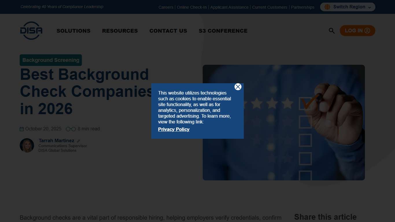 Best Background Check Companies in 2026 | DISA